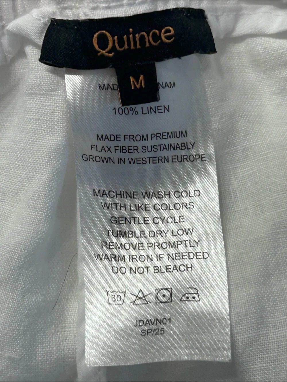 Quince 100% European Linen Pants White Size Medium